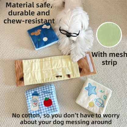 Soft Plush Interactive Sniffing Wallet with Hidden Treat Pockets (Style 4) - Squeaky Enrichment & Boredom Buster for Dog - view 2