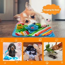 Brown 50X50CM Interactive Fleece Dog Sniffing Mat & Slow Feeder - Stress Relief IQ Training Scent Foraging Blanket for Indoor Cats and Dogs - view 2