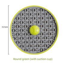Green Interactive Pet Slow Feeder & 3D Textured Oral Cleanner - 3-in-1 Mounting Durable TPR Lick Mat for Dogs & Cats
