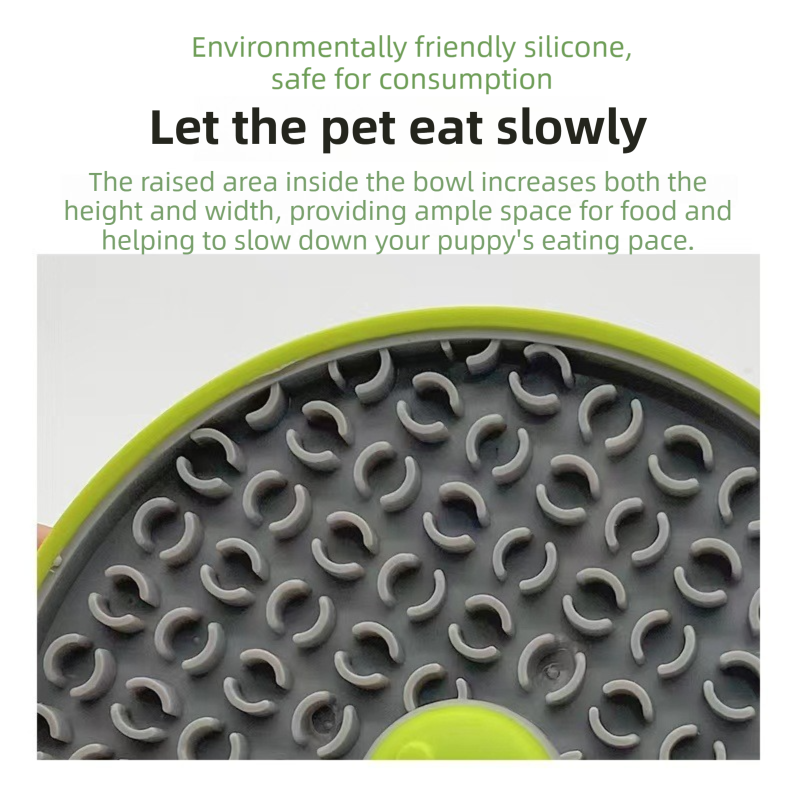 Green Interactive Pet Slow Feeder & 3D Textured Oral Cleanner - 3-in-1 Mounting Durable TPR Lick Mat for Dogs & Cats - view 2