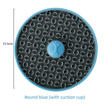 Blue Interactive Pet Slow Feeder & 3D Textured Oral Cleanner - 3-in-1 Mounting Durable TPR Lick Mat for Dogs & Cats