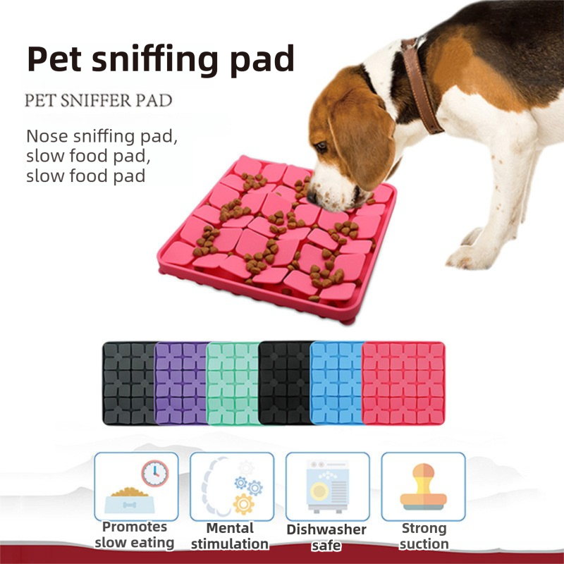 Pink Food-Grade Silicone Pet Lick Mat for Perfect Distraction - 3D Textured Slow Feeder & Dental-Cleanner with Powerful Suction - view 2