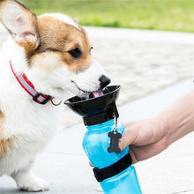 Pink 500ML Portable Pet Dog Water Bottle with 10cm Wide Bowl - Leakproof Travel Drinker for Outdoor Walking and Hiking - view 2