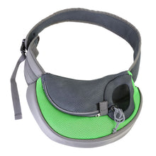 Green Hands-Free Pet Chest Carrier - Breathable Mesh Crossbody Bag for Dogs & Cats within 2.5KG