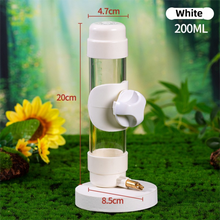 White Automatic Bird Water Dispenser with Extended Brass Needle Valve and Graduated Marking - 200ML Transparent Threaded Cap Feeder