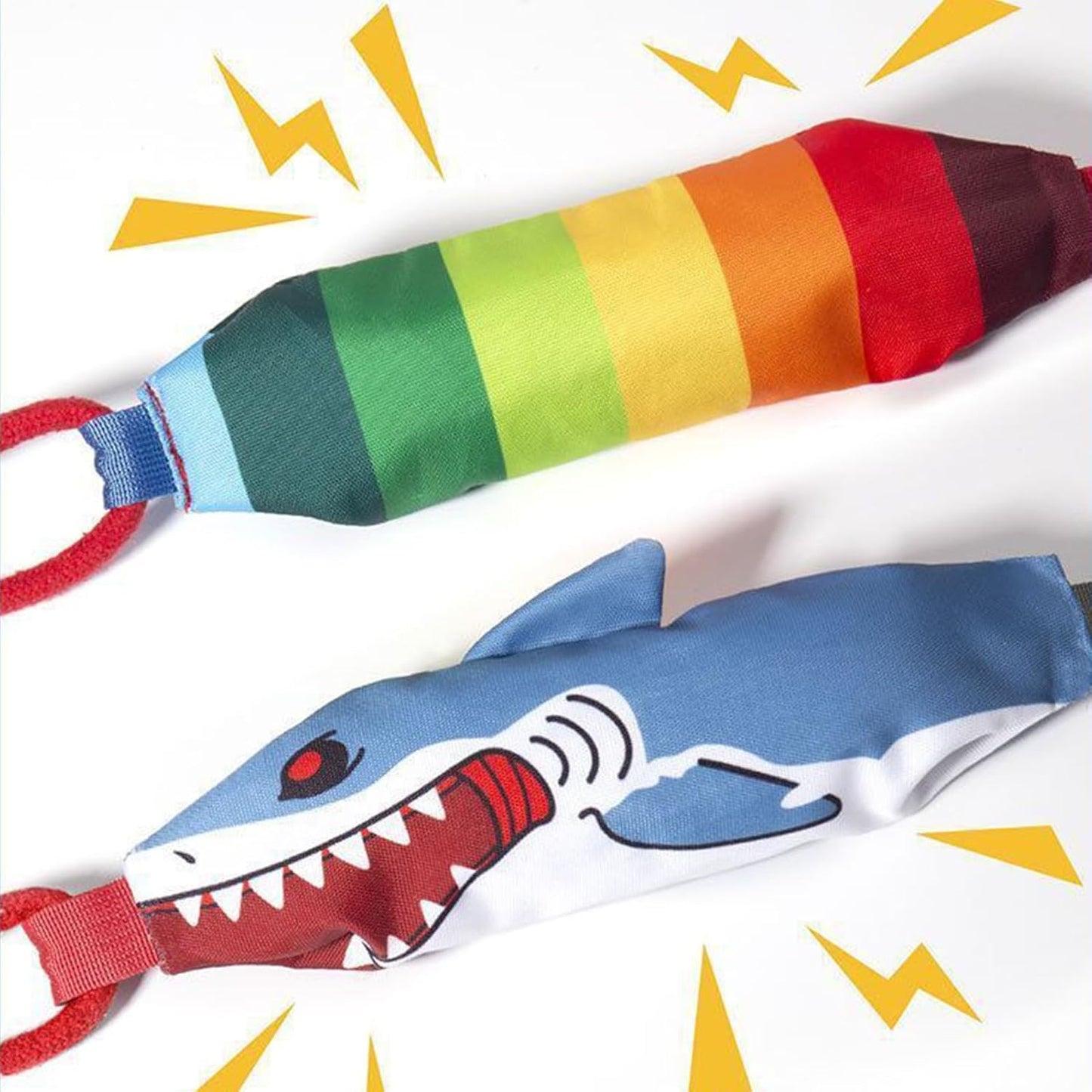 Shark-shaped Tug-of-War Dog Toy with Suction Cup & Chew Rope Knot - Interactive Squeaky Molar Toy for Puppies & Small Dogs - view 3