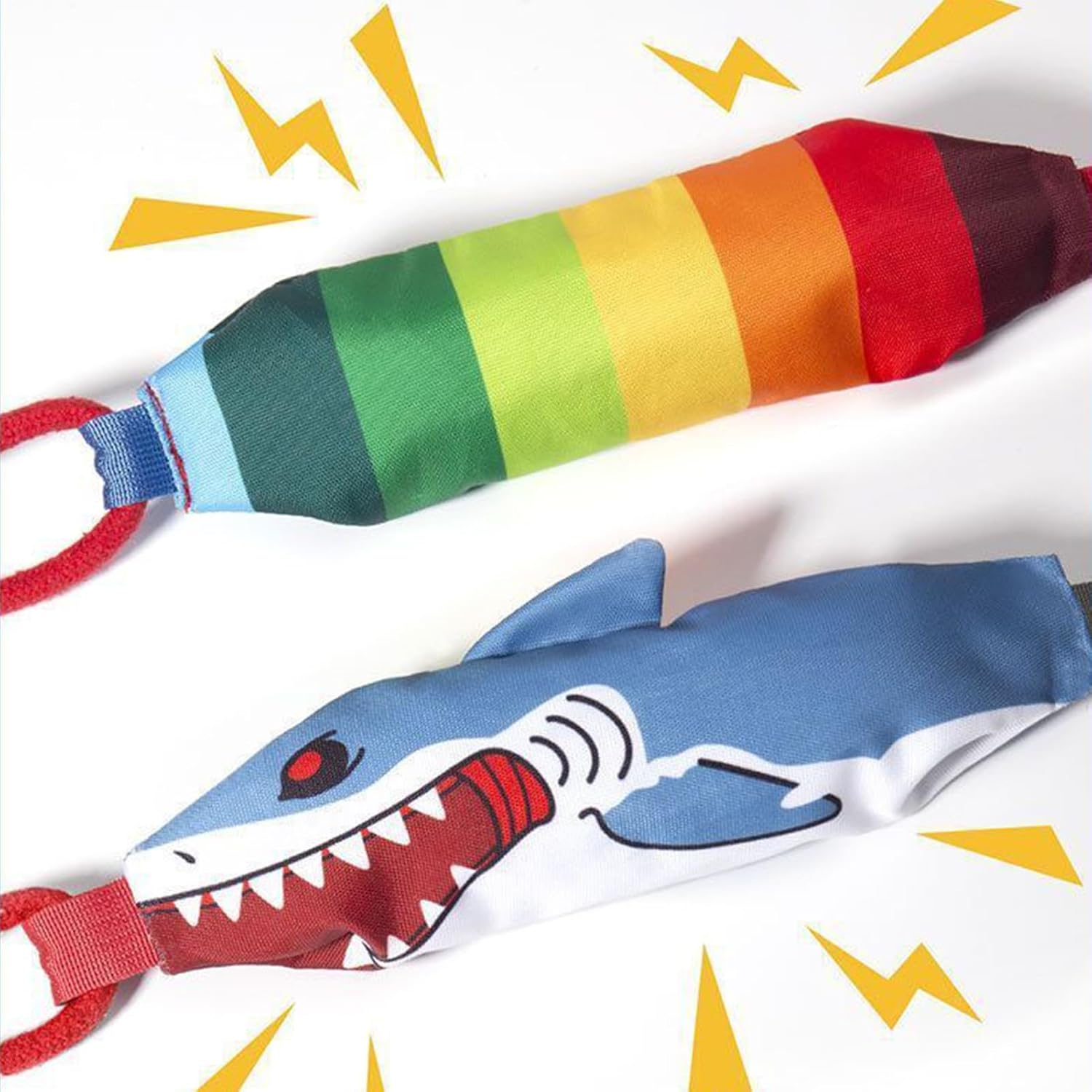 Shark-shaped Tug-of-War Dog Toy with Suction Cup & Chew Rope Knot - Interactive Squeaky Molar Toy for Puppies & Small Dogs - view 3