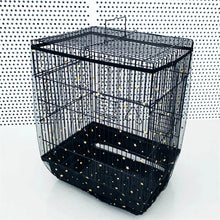 XXL Black Star【Height 40, Circumference 220】 Large Bird Cage Seed Catcher Net Cover - Adjustable Mesh Guard Splash-Proof Dust Cover for Indoor Outdoor Cages