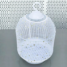 XL White Star【Height 37, Circumference 220】 Large Bird Cage Seed Catcher Net Cover - Adjustable Mesh Guard Splash-Proof Dust Cover for Indoor Outdoor Cages