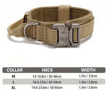 M Army-green Heavy Duty Tactical Dog Collar | Military Grade Nylon with Zinc Alloy Quick-Release Buckle | Padded Training Collar for Medium to Large Breeds - view 2