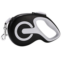 Black 5 Meter Retractable Dog Leash | Ergonomic Anti-Slip Grip | Heavy Duty Nylon Rope for Small to Medium Dogs