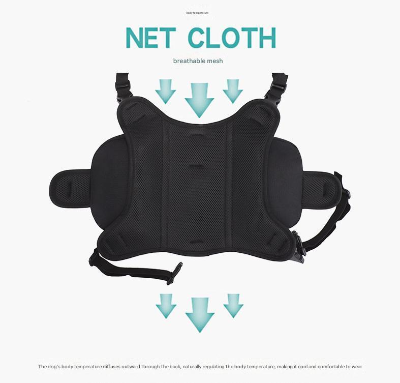 Blue Reflective Dog Saddle Harness with Storage Bags - Adjustable Pet Backpack for Outdoor Adventures - view 2