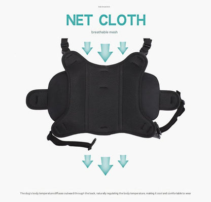 Blue Reflective Dog Saddle Harness with Storage Bags - Adjustable Pet Backpack for Outdoor Adventures - view 2