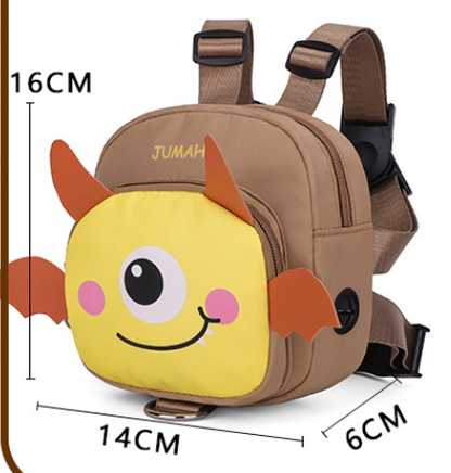 Light Green Cute Cartoon Monster Pet Backpack | Small Dog Self-Wearing Snack Bag | Adjustable Harness with Leash Attachment and Waste Bag Dispenser - view 2