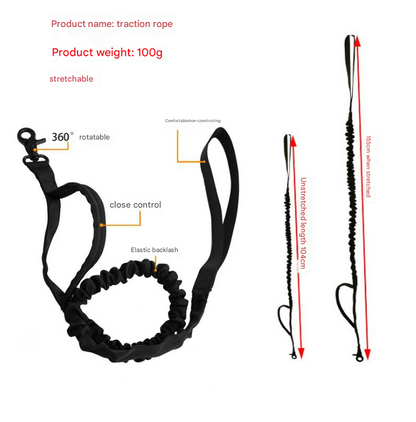 M Green Hands-Free Dog Leash with Adjustable Waist Belt - Shock Absorbing Bungee Lead - view 4