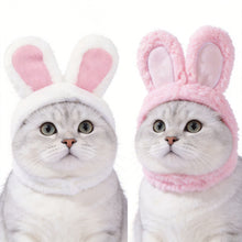 2 Pcs White Adorable Bunny Ears Cat Hat – Soft Plush Pet Costume Headband for Cats - view 2