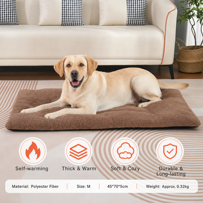 Self-Warming Pet Blanket for Dogs and Cats - Polyester M Size 45 x 70 x 5 cm - Thick Winter Comfort Mat, Portable Bed Liner for Home Travel and Crates - view 4