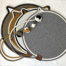 Yellow Durable Cat Scratching Mat with Attached Toy Ball - Washable and Multi-Functional, Ideal for Cats' Scratching and Sleeping - 50cm Diameter - view 2