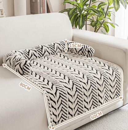 Grey Plush Pet Bed Mat - 60 x 80 cm Polyester Fibre - Thickened Soft Cushion, Scratch Resistant Surface, Non Slip Base for Cats and Dogs - view 3