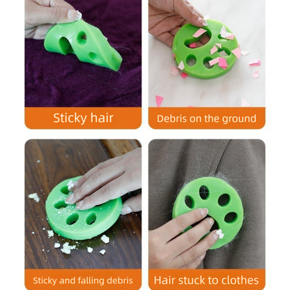 Circular Green 10-Pack Reusable Silicone Cat Paw Lint Remover for Clothes and Laundry, Double-Sided Sticky Cleaner for Pet Hair and Dust – Ideal for Home Use - view 5