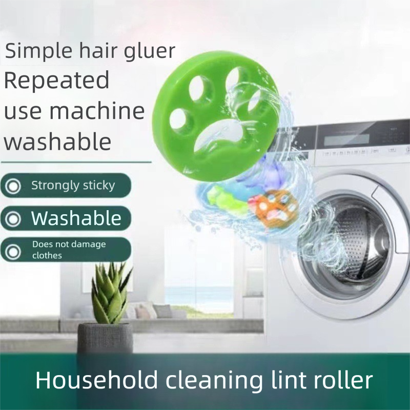 Floral green 10-Pack Reusable Silicone Cat Paw Lint Remover for Clothes and Laundry, Double-Sided Sticky Cleaner for Pet Hair and Dust – Ideal for Home Use - view 4