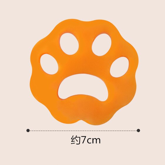 Floral orange 10-Pack Reusable Silicone Cat Paw Lint Remover for Clothes and Laundry, Double-Sided Sticky Cleaner for Pet Hair and Dust – Ideal for Home Use - view 6