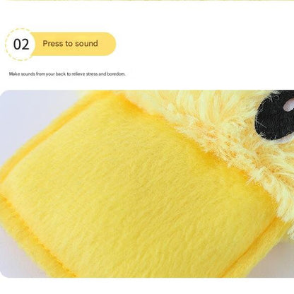 2-Pack Yellow Plush Duck Dog Toy with Sound, Soft Fur and Squeaker for Teething & Dental Care – Durable Chew Toy for Dogs - view 5
