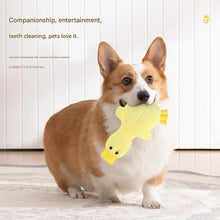 2-Pack Pink and yellow Plush Duck Dog Toy with Sound, Soft Fur and Squeaker for Teething & Dental Care – Durable Chew Toy for Dogs - view 2