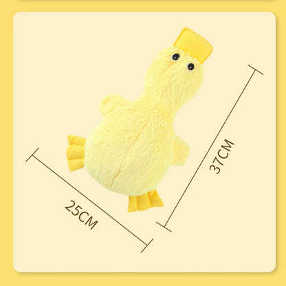 2-Pack Pink and yellow Plush Duck Dog Toy with Sound, Soft Fur and Squeaker for Teething & Dental Care – Durable Chew Toy for Dogs - view 7