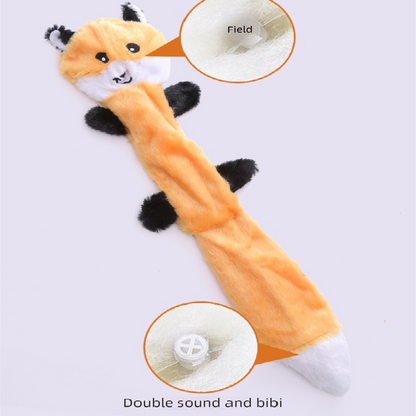 2-Pack Brown raccoon Identical Plush Pet Toys with Squeaker – Durable Fur-Textured Chew Toys for Dogs, Ideal for Teething, Play & Stress Relief - view 5