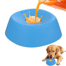 Yellow bowl with orange ball Slow Feeding Dog Bowl with Built-In Rolling Ball – Anti-Spill Pet Lick Dish for Healthy Eating Habits - view 2