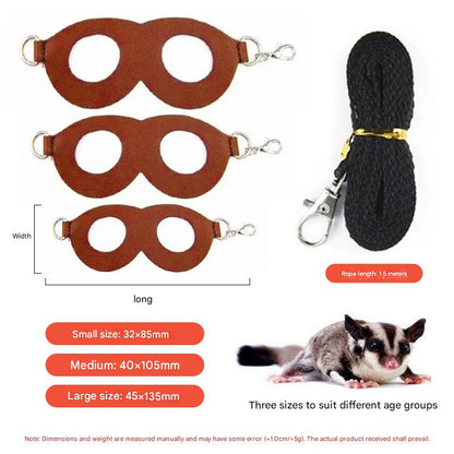 2-Pack Blue Small Mammal Harness Set – 6 Pcs (S/M/L ×2) + 2×1.5m Leashes for Secure Outdoor Handling - view 4