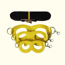 2-Pack yellow Small Mammal Harness Set – 6 Pcs (S/M/L ×2) + 2×1.5m Leashes for Secure Outdoor Handling