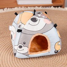 Cartoon bear Soft Shelter for Small Mammals – Hanging & Floor Use, Waterproof Surface, Easy Clean(Size: S)