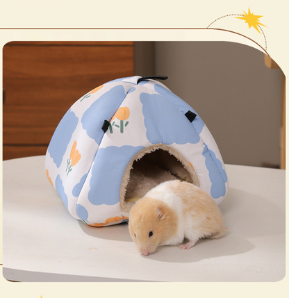 Graffiti Space Soft Shelter for Small Mammals – Hanging & Floor Use, Waterproof Surface, Easy Clean(Size: M) - view 2