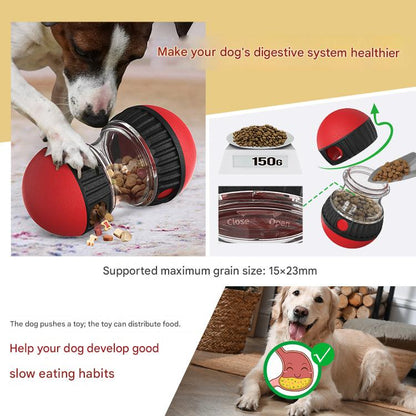 2-Pack Small Slow Feeder Dog Toy – Red & Green Rolling Treat Dispenser Balls for Puzzle Feeding, Mental Stimulation, and Digestive Health(Size: L) - view 3