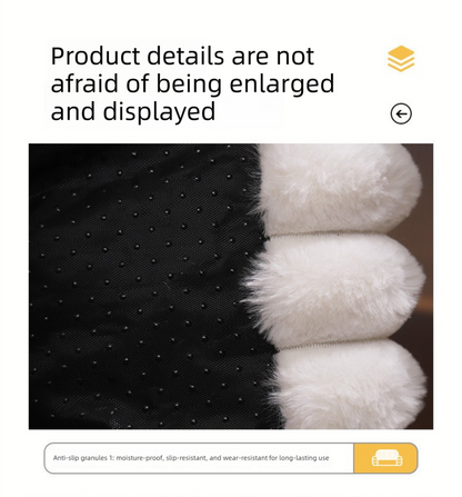 White Plush Ribbed Pet Sofa Bed for Dogs and Cats - Thickened Milk Velvet Cushion, Large Comfy Dog Sofa(50x40x20cm) - view 4