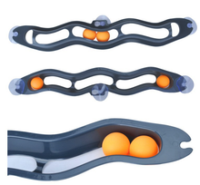 Black Cat Track Ball Toy – Wave-Shaped Wall Mount Puzzle for Indoor Cats, with Rolling Balls and Suction Cups - view 2