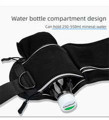 Black Shock-Absorbing Running & Dog Walking Belt – Integrated Waist Pack with Retractable Traction Rope and Ergonomic Support - view 2