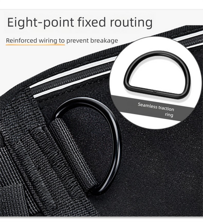 Grey Shock-Absorbing Running & Dog Walking Belt – Integrated Waist Pack with Retractable Traction Rope and Ergonomic Support - view 4