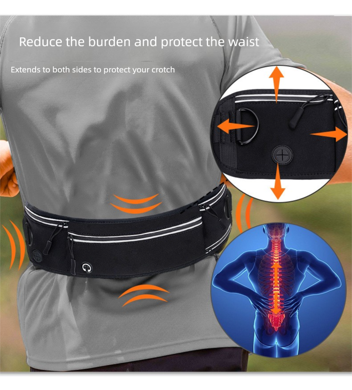 Pink Shock-Absorbing Running & Dog Walking Belt – Integrated Waist Pack with Retractable Traction Rope and Ergonomic Support - view 8