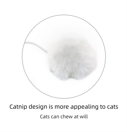 Beige Cat Climbing Frame with Sisal Scratching Post, Integrated Resting Platform and Hanging Pom-Pom Toys – Sturdy Floor Standing Cat Tree for Scratching, Climbing and Relaxation - view 3