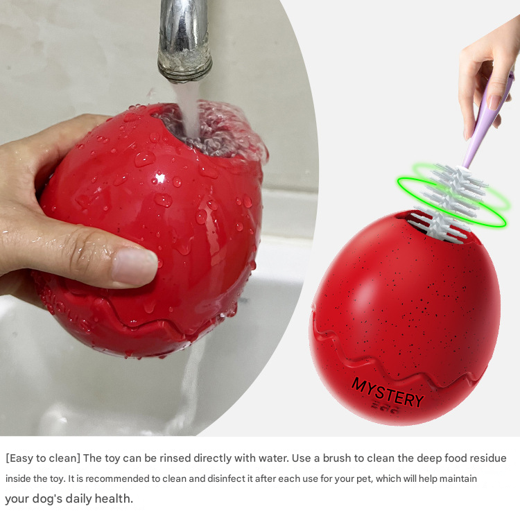 Light brown Mysterious Egg Slow-Feeder Treat Dispenser for Dogs – Food-Grade TPR Interactive Toy with 7 Internal Feeding Posts, Freezable and Dishwasher-Safe Design - view 6