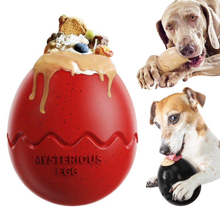 Pink Mysterious Egg Slow-Feeder Treat Dispenser for Dogs – Food-Grade TPR Interactive Toy with 7 Internal Feeding Posts, Freezable and Dishwasher-Safe Design - view 2