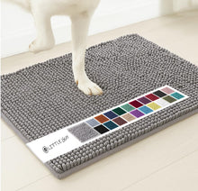 Light grey 50×80 cm Extra-Thick Chenille Floor Mat for Bathrooms and Pet Use – High-Density Absorbent, Non-Slip, Machine-Washable Rug for Dogs and Humans