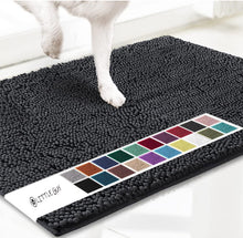 Charcoal grey 50×80 cm Extra-Thick Chenille Floor Mat for Bathrooms and Pet Use – High-Density Absorbent, Non-Slip, Machine-Washable Rug for Dogs and Humans