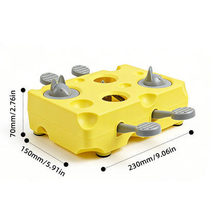 Yellow Cheese Whack-a-Mole Cat Toy – Interactive Treat Dispenser & Snack Reward Feeder for Indoor Cats, ABS Material with Non-Slip Base, Fun & Brain-Stimulating Puzzle Toy for Self-Entertainment - view 6