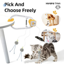 Electric Interactive Cat Teaser with Remote Control & Door Clip – Dual-Mode Swinging & Rotating Motion, Auto 15-Minute Play, Safe ABS Material, Includes 4 Tail Toys, for Cats & Small Pets - view 2