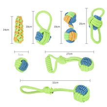 7-Piece Blue-gray Durable Cotton Rope Dog Toy Set - Washable Knotted Ball & Tug Toys for Aggressive Chewers, Interactive Teeth Cleaning Pet Toy for Small to Medium Dogs & Cats - view 2