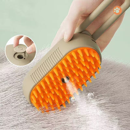 2 Pieces White Pet Electric Spray Massage Comb for Dogs and Cats 3-in-1 Steam Grooming Brush for De-shedding and Waterless Cleaning Solution for Local Pet Owners - view 2